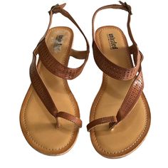 These Unlisted By Kenneth Cole Sandals Offer A Stylish And Breathable Design With Their Strappy Construction. Suitable For Casual Summer Outings, These Sandals Blend Fashion And Function Seamlessly. Adjustable Buckle Closure Man-Made Upper, Lining, And Outsole Strappy Design Open Toe Brown Color Size: 8.5 "Please Note That The Color Of The Item May Vary Due To Reflections From Different Lighting Sources." Please Check The Photos And Measurements Carefully Before Placing The Order. Features: Sand Brown Strappy Sandals, Reef Sandals, Summer Sandals Flat, Maroon Leather, Zara Leather, Leather Sandals Women, Black Sandals Heels, Leather Block Heels, Espadrilles Wedges