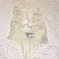 Forever21 L Spring Sheer White Bodysuit, Sheer White Bodysuit For Spring, White Bodysuit For Summer Night Out, Spring Bodysuit For Night Out With Lined Body, Feminine White Bodysuit For Party, Summer Bodysuit With Lined Body For Night Out, Chic Sheer Bodysuit For Spring, Backless Bodysuit For Date Night In Spring, Spring Date Night Backless Bodysuit