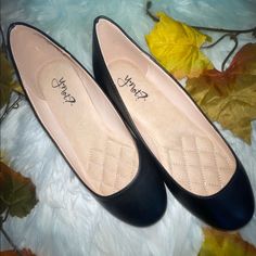 Bnib! Black Ballerina Flats Look Very Comfortable With Cushioned Insoles. Red Mary Jane Shoes, Black Ballerina Flats, Steve Madden Loafers, Dress Up Shoes, Black Leather Dress Shoes, Mini Melissa Shoes, Wingtip Oxford Shoes, Black Ballerina, White Dress Shoes