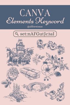 canva elements keyword with an image of flowers and other things in the background