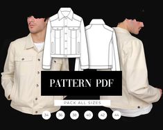 a man wearing a white shirt and jacket with the text pattern pdf on it