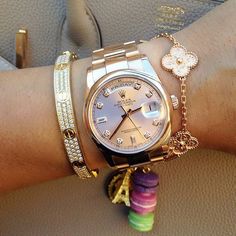 Army Watches, Mode Casual, Rolex Day Date, Gold Accessories, Van Cleef