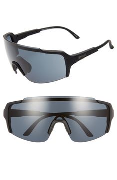 Bold angular frames bring edgy, avant-garde style to sport-ready sunglasses fitted with glare-reducing, color-enhancing ChromaPop lenses. Hydrophilic megol nosepads are adjustable, allowing you to create a comfortable, nonslip fit. Style Name:Smith Flywheel 160mm Chromapop Shield Sunglasses. Style Number: 5810051. Available in stores. Shield Sunglasses, Avant Garde Fashion, Eyewear Womens, Polarized Lenses, Blue Ink, Eyewear Sunglasses, Hinges, Uv Protection, Matte Black