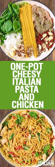 one pot cheesy italian pasta and chicken