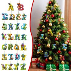 PRICES MAY VARY. Unique Dinosaur Design - These Dinosaur Christmas Ornaments are perfect for adding a playful touch to your holiday decor. The dinosaur christmas ornament and dinosaur ornaments for christmas tree designs are sure to delight both kids and adults alike. Personalized Letter Ornaments - Featuring a complete set of 26 letter christmas ornament, these letters christmas tree pendant are perfect for personalizing your tree. The letter ornaments for christmas tree allow you to spell out Dinosaur Tree Christmas, Dinosaur Christmas Decorations, Dinosaur Christmas Tree, Dinosaur Christmas Ornament, Dinosaur Ornament, Ornaments For Christmas Tree, Tree Display, Letter Ornaments, Ornaments For Christmas