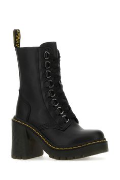 100% Leather Interior: 100% Fabric Interior: 100% Leather Sole: 100% Pvc Dr Martens Chesney, Dr Martens High Heels, Black Docs, Dr Martens Boots, Bike Shoes, Boots Uk, High Heel Boots Ankle, Dr Martens Shoes, Martens Shoes