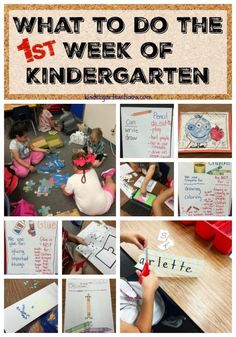 what to do the 1st week of kindergarten with pictures of children doing crafts