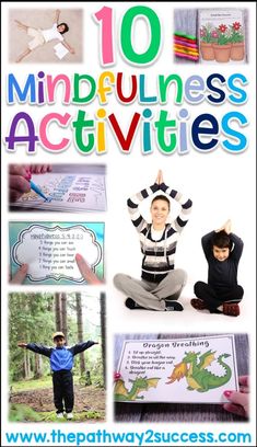 the front cover of an activity book for children to practice mindfulness and self - awareness