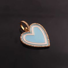 1 Pc Pave Diamond Pendant, Yellow Gold , Bakelite Heart Charm, Enamel Heart Pendant 27mmx25mm PD1951 Approx Measurement : Size: 27mmx25mm (including bail) Metal: 925 Sterling Silver Finish : Sterling Silver Sold As: 1 Pc We are continuously adding new products in our store. So keep coming back to see more great deals on gems in our mart. Amazing quality at the best price around!!! Makes a great focal piece, sure to get compliments!!!! Handmade Heart-shaped Enamel Jewelry, Heart Cut Enamel Jewelry For Gifts, Heart-shaped Enamel Jewelry For Making, Pave Diamond Jewelry, Pendant Diamond, Pendant Heart, Clover Charm, Heart Pendant Diamond, Diamond Star