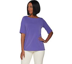 Picture yourself in this Liquid Knit top, the easy fabric draped comfortably over your curves. Pair it with skinny jeans or a patterned skirt, and you've got yourself a look that lasts for seasons to come. From Susan Graver. Versatile Stretch Knit Top For Day Out, Stretch Solid Knit Top For Day Out, Casual Spring Knit Top, Elastane Stretch Tops For Day Out, Fall 4-way Stretch Tops, Versatile Stretch Tops For Spring, Versatile Stretch Knit Top For Summer, Versatile Spring Top With 4-way Stretch, Versatile Spring Tops With 4-way Stretch