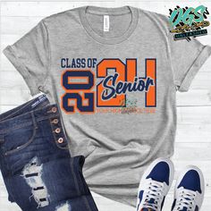 Senior Class Shirts, Class Shirt, Senior Shirts, Graduation Shirt, Silhouette Design Studio, Cheer Shirts, Senior Gifts, Graduation Shirts, Class Of 2024