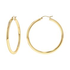 Our favorite classic everyday hoops! A bold look yet lightweight and comfortable so they won't weigh down your ears. From jeans and t-shirt to a LBD, these earrings are a staple this season. Tube Thickness 3mm. Also available in 2mm and 4mm thickness. 

16mm (0.60") Diameter
20mm (0.80") Diameter
25mm (1.00") Diameter
30mm (1.20") Diameter
35mm (1.40") Diameter
45mm (1.75") Diameter
Solid 14K Gold
Lifetime Guarantee
Made in Los Angeles Tube Hoop Earrings, Golden Hoops, Golden Earrings, Gold Filled Hoops, Loop Earrings, Earring Sale, Gold Hoops, Gold Hoop, Personalized Necklace