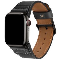 PRICES MAY VARY. Unique Design: Each apple watch strap is designed with a dual-layer structure and widened strap to showcase a bold, rugged aesthetic. Our apple watch bands exude a vintage, sophisticated style perfect for the modern gentleman. Quality Leather : Crafted from high-quality leather, our Apple watch bands boast durability and timeless elegance. The premium leather not only offers a comfortable fit but also ages gracefully, enhancing its character over time.(If the surface of the watc Black Leather Watch Bands, Classic Adjustable Leather Apple Watch Band, Adjustable Black Leather Watch Band, Rugged Aesthetic, Black Leather Strap Watch Bands, Apple Watch Leather Strap, Ultra Series, Leather Watch Bands With Adjustable Strap, Rectangular, Apple Watch Models