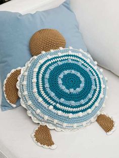 Sea Turtle Pillow Crochet Pattern - #YC05352 Upcycling, Couture, Amigurumi Patterns, Pillow Covers Crochet, Pillow Case Crochet, Crochet Pillow Covers, Crochet Pillow Case, Crocheted Pillow, Turtle Pillow