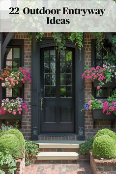 Enhance your outdoor entryway with charming window boxes, adding a burst of color and greenery to your home’s exterior Window Boxes