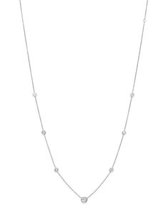 Timeless White Gold Diamond Chain Necklace, Classic Formal Chain Necklace With Single Cut Diamonds, Luxury White Gold Station Necklace For Formal Occasions, Luxury White Gold Station Necklace For Formal Events, Formal Brilliant Cut Fine Jewelry Chain Necklace, Formal Brilliant Cut Chain Necklace, Luxury Round Station Necklace With Single Cut Diamonds, Classic Round Diamond Station Necklace, Luxury Station Necklace With Single Cut Diamonds