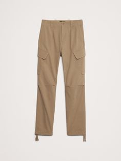 We borrowed details from styles worn by the British Navy—like angled cargo pockets for easier access and small pleats at the knees for full range of motion—for this special pant.  For fabric, we reached for one of our coziest brushed twills for suede-like softness.  Mid-rise.  Relaxed fit with a tapered leg.  16. 5" leg opening.  Organic: Made with 52% certified, organically grown cotton that's easier on the earth.  Zip fly with button closure.  Belt loops.  Front, back and side cargo pockets. Fall Cargo Parachute Pants With Tapered Leg, Fall Parachute Cargo Pants With Tapered Leg, Fall Utility Tapered Leg Cargo Pants, Fall Utility Cargo Pants With Tapered Leg, Relaxed Fit Cargo Pants With Patch Pockets For Fall, Fall Tapered Leg Cargo Pants With Pockets, Fall Tapered Leg Cargo Pants, Fall Tapered Leg Cargo Pants With Multiple Pockets, Fall Cargo Pants With Multiple Pockets And Tapered Leg