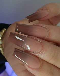 Brown Acrylic Nails, Unghie Sfumate, Ombre Acrylic Nails, Work Nails, Acrylic Nails Coffin Short, Chic Nails