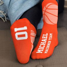 Elevate the game for basketball enthusiasts with our Basketball Personalized Knee High Socks. These socks seamlessly blend comfort and style, featuring a knee-high design that showcases the passion for the sport. Crafted for basketball lovers, these socks can be personalized, making them a unique and thoughtful gift choice. Whether for on-court performance or off-court flair, these socks are a slam dunk present for those who live and breathe basketball.MESSAGE: Basketball. PRODUCT DETAILS: Mater Comfortable Sports Socks With Letter Print, Comfortable Breathable Knee-high Sports Socks, Sporty Red Breathable Socks, Comfortable Sweat-resistant Socks For Sports, Breathable Comfortable Socks For Sports Events, Sporty Socks For Sports Events, Breathable Sports Socks For Sports Season, Breathable Sporty Socks For Sports Events, Red Sporty Socks For Sports