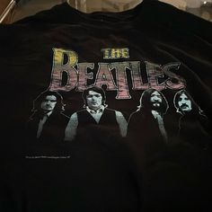 New With Tags 2021 Apple Corps Ltd The Beatles Long Sleeve Light Sweatshirt. Black Background Black Short Sleeve Sweatshirt With Graphic Print, Casual Black Short Sleeve Sweatshirt, The Beatles, Black Background, Black Backgrounds, Black Pink, Womens Tops, Sweatshirts Hoodie, Tags