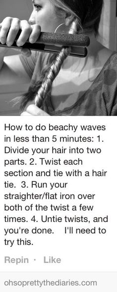 This doesn't work. According to the original blogger, you must braid the lock of hair first, and even then, you'll get fairly inconsistent results. Hair Color Pastel, Latest Short Hairstyles, Hair Locks, Beachy Waves, Pastel Hair, Quick Hairstyles, Hair Dos