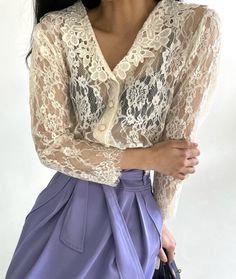 Sailor Collar Blouse Ivory color One Size ( us xs ~ s ) chest 44cm 17.3” ( 88cm 34.6” ) shoulder 39cm 15.3” length 48cm 18.8” sleeve 47cm 18.5” nylon Cream Long Sleeve Lace Top For Fall, White Long Sleeve Lace Top For Work, White Long Sleeve Lace Top For Workwear, White V-neck Blouse With Lace Collar, Cream Long Sleeve Blouse With Lace Top, White Lace Collar V-neck Top, White Long Sleeve Lace Top For Formal Occasions, White Long Sleeve Lace Top For Formal Events, Formal Long Sleeve Lace Top