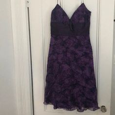 Beautiful Dress Featuring Spaghetti Straps, Wide Solid Sash At Waist That Forms Tie In Back. Silk Blend. Fully Lined With Extra Fullness In Skirt. Royal Purple. Extra Special Occasion Dress. Classic Red Dress, Blue Halter Dress, Floral Dress Design, Halter Gown, Long Evening Gowns, Special Occasion Dress, Hawaiian Dress, Blue Bridesmaids, Long Sleeve Floral Dress