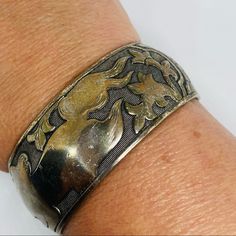 Stunning Vintage Antique Sterling Silver Dragon Chinese Wide Cuff Bracelet Will Be A Treasured Piece In Your Jewelry Wardrobe Or Gift To Someone Precious In Your. It Is In Excellent Condition. I Love The Patina And I Do Not Clean My Vintage And Antique Pieces I Send A Polishing Cloth For Your Personal Preference. Measures 1” Wide, 6.5” Inside With 1.5” Gap=8” With Ability To Open A Bit More, 44 Grams In Weight. Let Me Know If You Have Questions. Have A Fabulous Day! Linda Sterling Cuff Bracelet, Have A Fabulous Day, Dragon Chinese, Jewelry Wardrobe, Wide Cuff Bracelets, Silver Dragon, Wide Cuff, Cuff Bracelet, Vintage Antiques