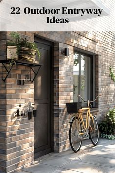 Integrate functionality and style into your outdoor entryway with a sleek bicycle rack, offering convenient storage for your two-wheeled companions. Bicycle Rack, Practical Storage