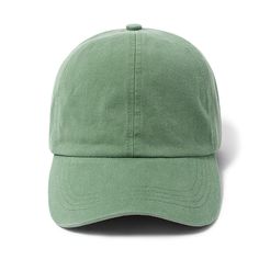 Solid Baseball Hat- Green Affordable Green Brimmed Hat, Affordable Khaki Curved Brim Baseball Cap, Solid Color Snapback Summer Hat, Solid Cotton Snapback Hat For Streetwear, Cotton Snapback Trucker Hat, Trendy Solid Color Baseball Cap For Streetwear, Trendy Solid Color Sun Hat Cap, Trendy Solid Color Baseball Cap, Trendy Cap-style Sun Hat