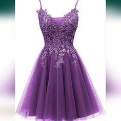 Tulle Short Dress, Dresses Event, Purple Quinceanera Dresses, Gown Silhouette, Dark Purple Dresses, Purple Homecoming Dress, Tulle Party Dress, Dresses Tulle, Teen Dress