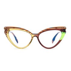 Myles Cat Eye Brown Glasses - Aoolia.com Brown Glasses, Color Accents, Square Glasses, Eye Shape, Cat Eye Glasses, Glasses Online, Spring Hinge, Eye Shapes, Prescription Glasses