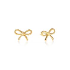 These adorable Coquette Gold Vermeil bow studs are the perfect everyday earrings. Gold Vermeil Sizes: Petite(8x5mm), Regular(10x6mm) #E094 Gold Stud Earring, Cute Julery, Gold Bow Jewelry, Bow Stud Earrings, Golden Earing Jewelry, Bow Earrings Gold, Gold Bow Earrings, Gold Jewelry Png, Every Jewels