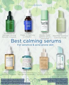 Best Serums For Acne Prone Skin, Redness Skincare, Centella Serum, Combination Skin Care Routine, Sensitive Acne Prone Skin, Dry Oily Skin, Pyunkang Yul, Acne Serum, Dry Skin Care