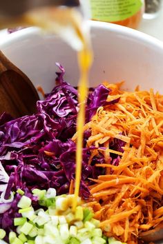 chopped carrots, cabbage and celery in a bowl