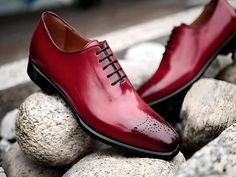 Welcome to our shop, where classic elegance meets premium craftsmanship. Our handcrafted burgundy brogues are meticulously designed with timeless style and superior quality in mind. Each pair embodies the perfect blend of classic sophistication and modern flair, making them the ideal choice for any occasion. Indulge in the luxurious feel of genuine leather as you step into our elegant designs. From formal events to everyday wear, our stylish brogues promise unmatched comfort and durability. Whether you're a groom looking for the perfect wedding shoes or simply seeking refined footwear for your wardrobe, our collection has something for every discerning gentleman. Experience the difference of artisanal craftsmanship with our range of handmade leather shoes and boots. Our commitment to excel Burgundy Dress Shoes, Brogues Style, Dress Shoes For Men, Brogues Men, Handmade Leather Shoes, Leather Brogues, Business Shoes, Brogue Shoes, Leather Dress Shoes