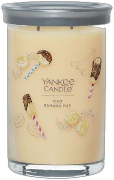 yankee candle with an image of candies and lollipops on it