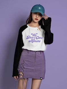 ❤lace-up corduroy skirt❤︎ Cute Cotton Skirt For Fall, Trendy Cotton Winter Skirt, Hoodie Sweater Dress, Corduroy Skirt, Quilted Bag, Cute Skirts, Skirt Pants, Violet, Tights