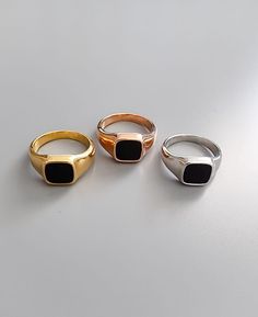 Pinky ring, Signet ring with Black square Onyx Seal Suitable for women and men Made of sterling silver and onyx stone or best quality 18k gold plate Onyx size is 8.5x8.5 mm The product will arrive to you packed in gift box and padded envelope to maintain the product For more ring of us : https://www.etsy.com/il-en/shop/Limajewelry?ref=listing-shop2-all-items-count§ion_id=16284797 Thank you for your interest. Please check out our other items and be sure to add us to your favorites! https://www.et Modern Black Promise Ring, Minimalist Black Rings For Formal Occasions, Black Open Couple Rings As Gift, Black Rectangular Rings For Gifts, Black Rectangular Ring Gift, Modern Black Rings For Gift, Modern Black Rings For Gifts, Modern Black Rings As Gifts, Modern Black Enamel Ring For Gift