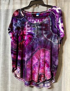 Ice Tie Dye Women's T-shirt in Purples, Medium Custom Orders made to your liking! Send me a message if interested for yourself or a gift for someone else. Can discuss Shipping!! $25 Tanks $30 T-shirts $50 Dresses $50 Hoodies And can discuss other items you may want! Purple Tops With Sublimation Print For Summer, Purple Sublimation Print Top For Summer, Casual Purple T-shirt With Sublimation Print, Purple Graphic Tee With Relaxed Fit, Tie Dye Graphic Tee With Custom Print, Custom Print Tie Dye Graphic Tee, Purple Cotton Top With Sublimation Print, Cotton Purple Top With Sublimation Print, Casual Hand Dyed Purple Tops