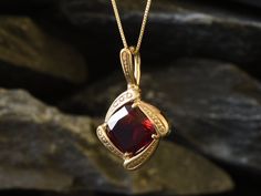 Gold Ruby Pendant set with a Created Ruby in a top quality, perfect clarity & stunning red color, at 12x12mm, weighting 7 Carats. Vintage Pendant design made of Gold Vermeil ☞ thickest 18k Gold Plating on top of Solid 925 Sterling Silver ☞ made to last. Matching Ring - please ask meMatching Earrings - please ask me Free Vermeil Chain with every Pendant order, 18 inch Silver chain (46 cm) ✓ ⌛Last Pendant left ⌛ Details : ♥ Each item comes in a cute GIFT BOX ✓ ♥ GUARANTEE on the materials ✓ ♥ Crea Gold Antique Pendant, Ruby Necklace Gold, Ruby Pendant Set, Ruby Red Jewelry, Gold Ruby Necklace, Morganite Pendant, Vintage Jewelry Antique, Ruby Necklace Pendant, Vintage Pendant Necklace