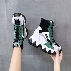 Casual Boots Womens, Autumn Luxury, Heels Wedge, Woman Sneakers, High Heel Wedges, Swag Shoes, Spring Women