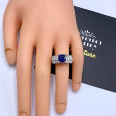 BRAND-NEW!! ONE OF A KIND, HANDCRAFTED RING. EXQUISITE AND FINE CRAFTSMANSHIP! HANDMADE TO LAST FOR AN ETERNITY!! HEIRLOOM PIECE!! PRECIOUS JEWELRY TO BE PASSED ON! PERFECT DRESS RING FOR A LADY OR A GENTLEMAN! 3.67 total carat weight, Certified, Natural CEYLON BLUE SAPPHIRE ring. This ring offers an important statement of who you are with a 3.10 carats, VIVID CORNFLOWER BLUE CEYLON SAPPHIRE. Accentuating the BLUE SAPPHIRE are the 30 F/VS, sparkling natural diamonds! Set in 18K Solid White Gold Ceylon Blue Sapphire, Golden South Sea Pearls, White Gold Earrings Studs, Blue Sapphire Ring, Ceylon Sapphire, Vs Diamond, Handcrafted Rings, Dress Rings, Sea Pearls