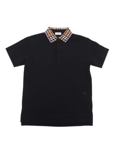 Burberry cotton polo t-shirt for children, short sleeves, contrasting lapel collar with tartan pattern.Composition: 100% COTTON Burberry Polo Shirt Men, Burberry Baby Girl, Instagram Ios, Burberry Top, Pattern Composition, Burberry Baby, Burberry Outfit, Kenzo Kids, Polo T Shirt