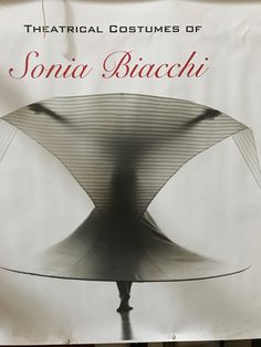 an advertisement for the theatrical costumes of sonja biacchi