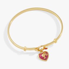 Barbie™ Silhouette Heart Charm Tension Bangle – ALEX AND ANI Barbie Shop, Pink Accessories, How To Clean Metal, Pink Jewelry, Jewelry Lookbook, Feather Necklaces, Cross Bracelet, Charm Bangle, Girly Jewelry