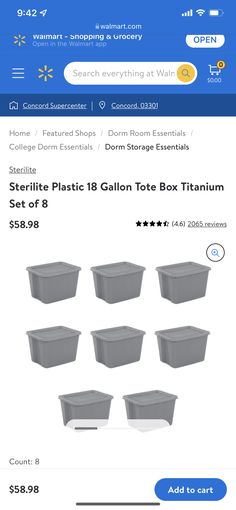 an email ad for the store with several plastic containers on it and one box containing different sizes