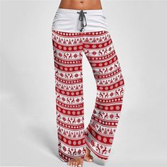 Buy More! Save More!





New Autumn Women Christmas Style Long Pants Vintage Print Casual Wide Leg Pants Streetwear Female Patchwork Loose Pant Holiday Stretch Wide Leg Bottoms, Casual Pants For Winter Holiday, Casual Holiday Pants For Christmas, Casual Christmas Holiday Pants, Casual Christmas Holiday Bottoms, Casual Red Bottoms For Christmas, Red Bottoms For Christmas Holiday, Casual Long Pants For Holiday, Casual Christmas Loungewear Bottoms