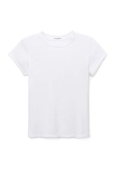 Crafted from a luxurious blend of recycled and organic cottons, this '90s-inspired tee is incomparably soft and textured with gentle highs and lows. A must-have basic piece for any wardrobe. 90's-inspired baby tee silhouette Crew neck Short sleeves Singer Dr, White Baby Tee, Perfect White Tee, Romper And Jacket, Weekly Outfits, 90s Inspired, Greek Gods, Textured Fabric, Cotton Baby