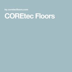 the words coreec floors are written in white on a light blue background with an image of